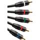 Component Video/Stereo Audio Cables (6-ft)