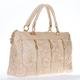 Ladies' Lace PU Leather Handbag Tote Crossbody Shoulder Lace - Beige