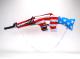 USA Automatic Stars and Stripes Inflatable Rifle 29"