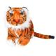 Lying Brown Black Stripes Plush Tiger w/ Whiskers [15in]