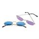 Square Ben Sunglasses Unisex [tinted blue and violet pair] - small