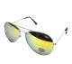 One Way Mirror Aviator Sunglasses - UV400, Shatter Resistant (yellow)