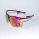 Flak Sunglasses w/ Metallic Fire Jade Cherry Red M-Frame