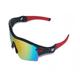 Radar Path Sunglasses w/ Metallic Jade - Black / Red Frame