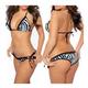 Black And White Tiger Style Bikini Set - one size for all