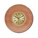 Blonde bead wood finish clock w/ 2 inch dial