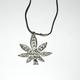 Large Pot Leaf Link w/ Rope Necklace and Clasp