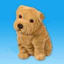 shopbestlove: Flocked Puppy Coin Bank