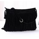 shopbestlove: Women's Fringe Tassel Handbag / Messenger Bag Cross Body Shoulder Bag [Black]