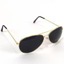 shopbestlove: Gold Frm Dark Aviator Sunglasses w/ MF Pouch - 400UV - unisex