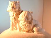 shopbestlove: 2 Cats Ceramic Figurine [3in]