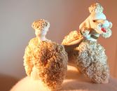 shopbestlove: Large Crafted Poodle Ceramic Figurine 5in