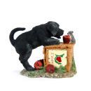 shopbestlove: Dog and Squirel Scene - Hand Painted Figurine