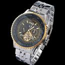 shopbestlove: Large Automatic MCE Date Week Month Stainless Steel Men's Watch - Gold Trim