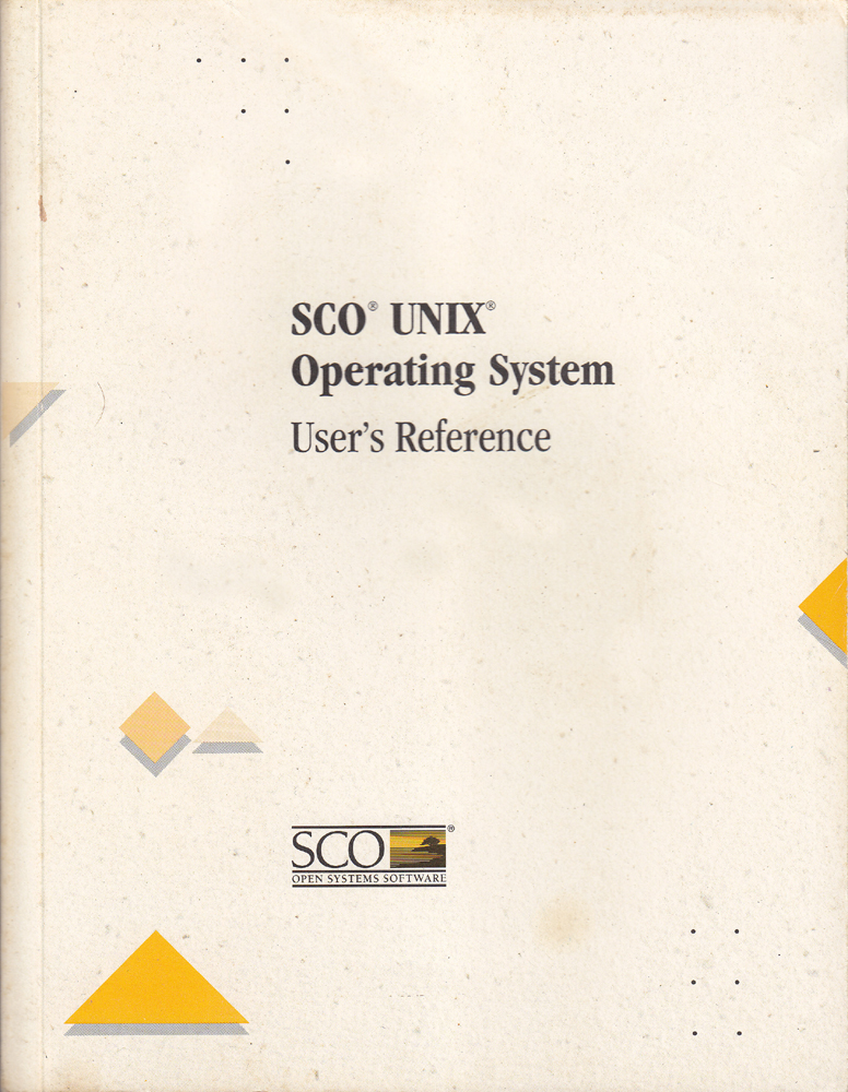 SCO UNIX Operating System User's Reference - SCO - 1991 - Paperback - SCO Open Systems Software