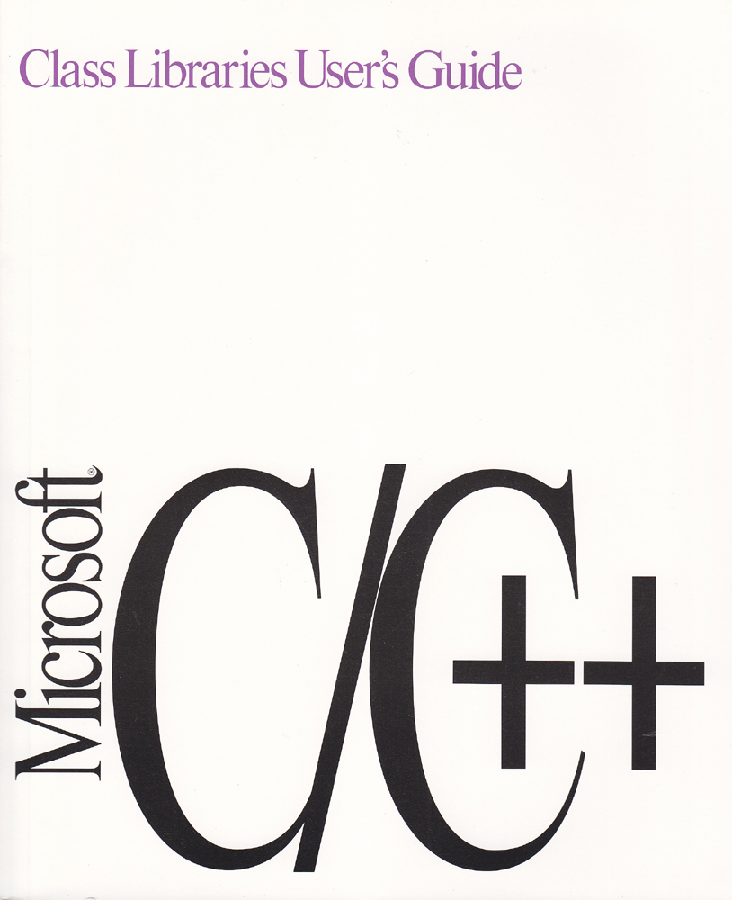 Microsoft C/C++ - Class Libraries User's Guide version 7.0 - Microsoft - version 7.0 - 1991 - Paperback - Microsoft Corporation