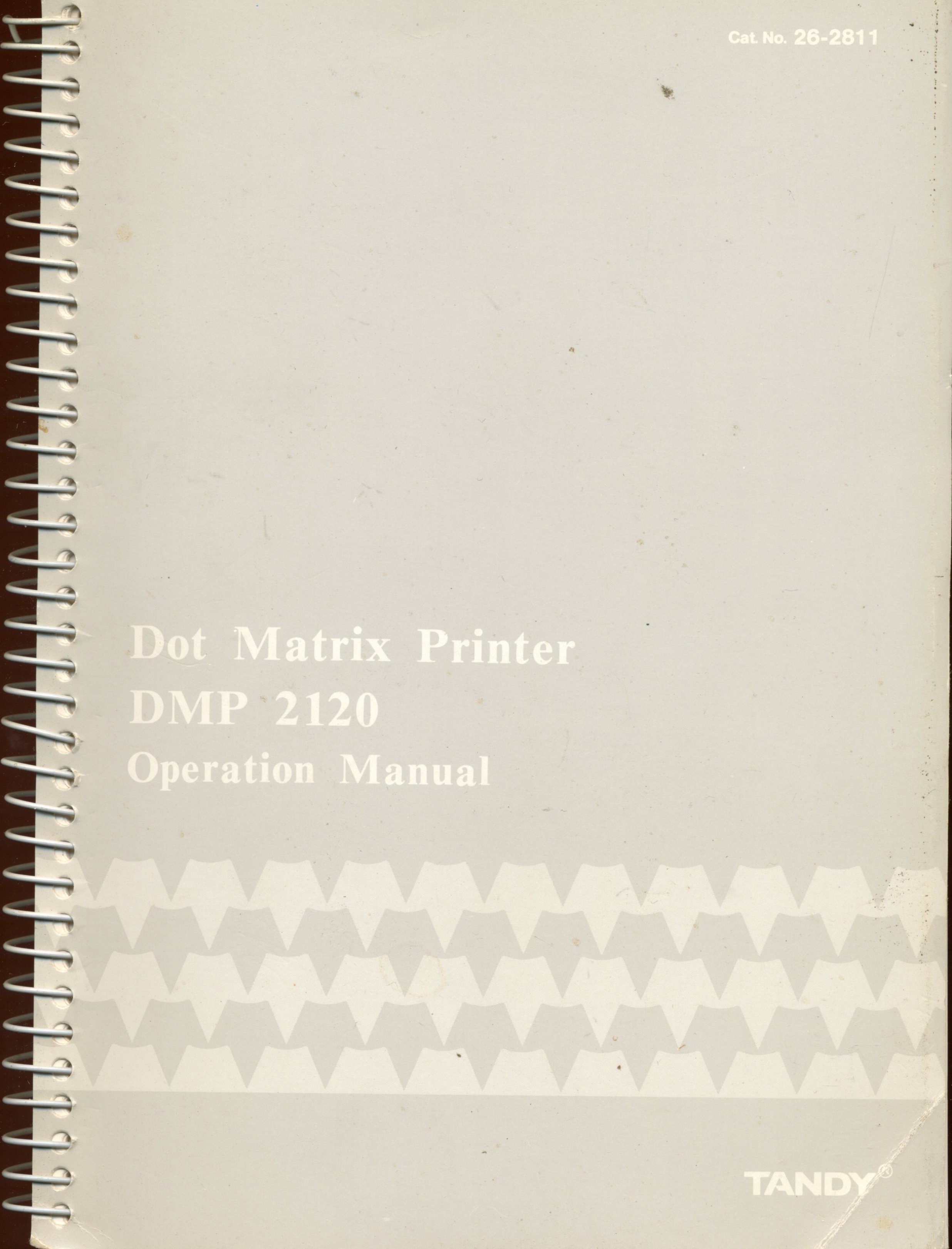 Dot Matrix Printer DMP 2120 Operation Manual  - 1987 - spiral - Tandy