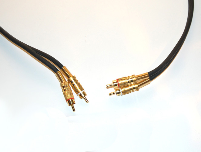 Gold Plated Subwoofer RCA Audio Cable 3 Feet 