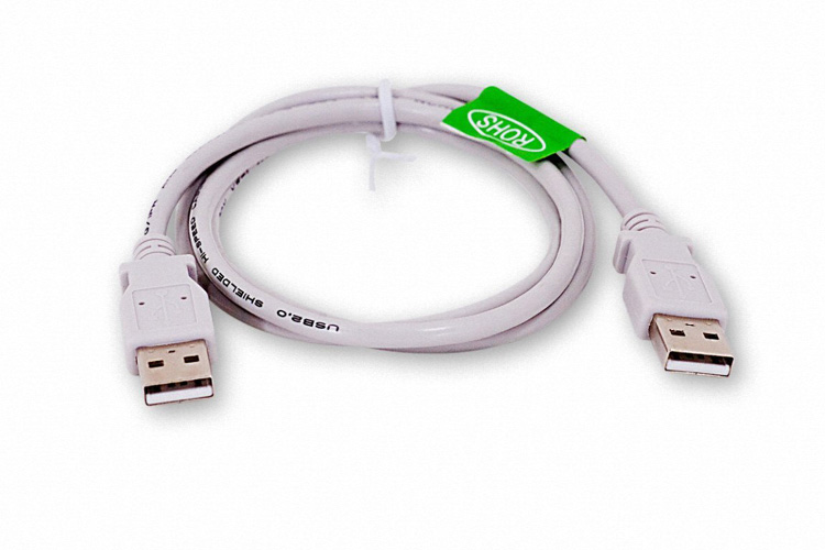 USB 2.0 Cable, A Male To A Male, Beige, 3ft 