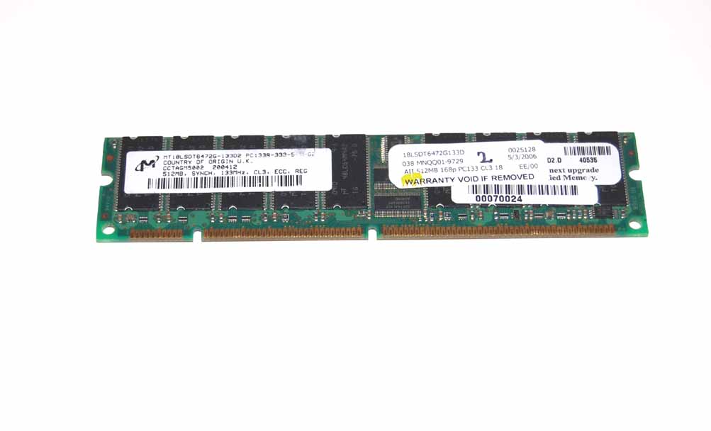 512 MB x 1 PC133 CL2 ECC 