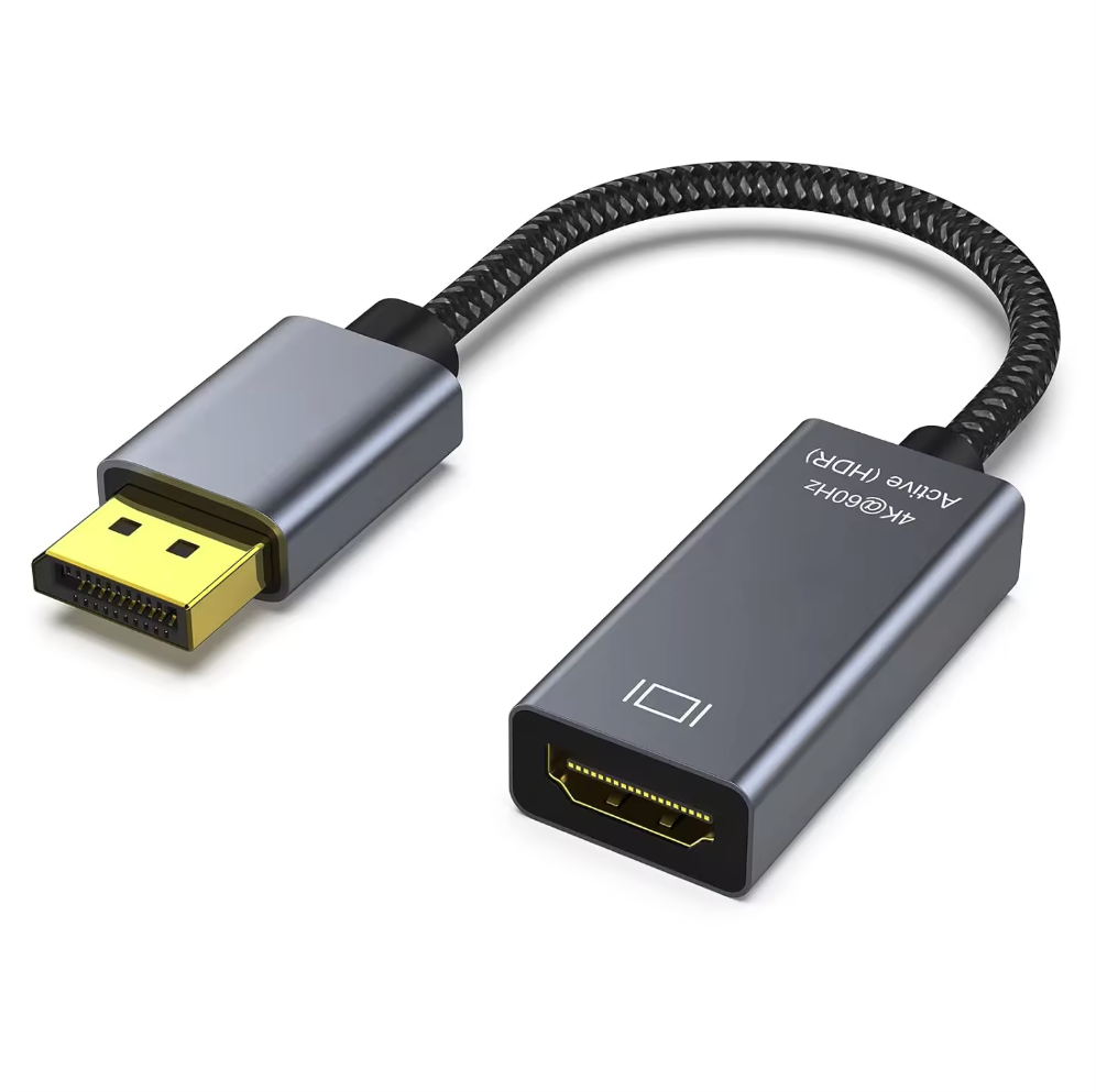 HDMI female To DisplayPort male Adapter, 4k @ 60hz, 2k @ 120hz