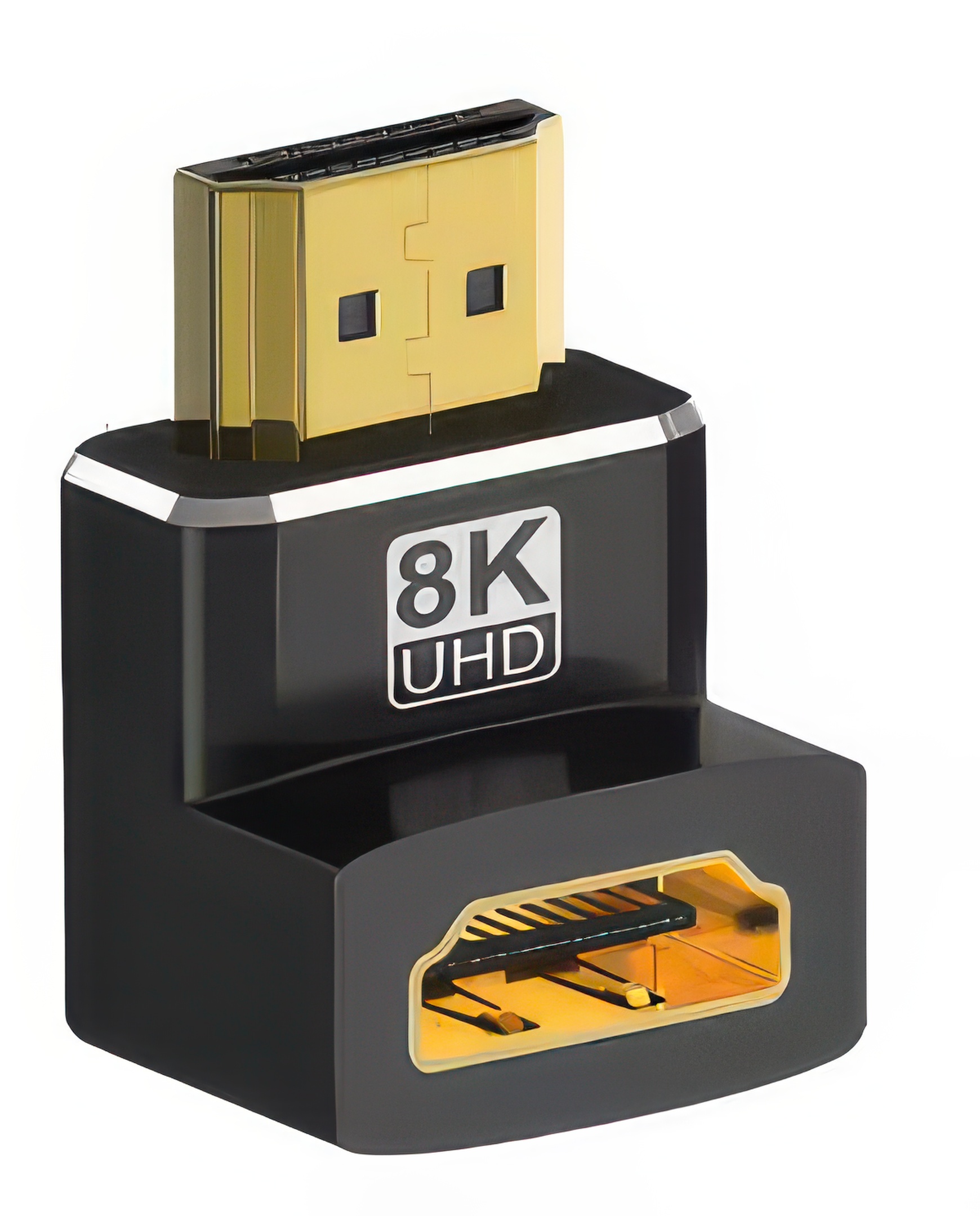 HDMI 90 2.1 Adapter, Gold Connectors