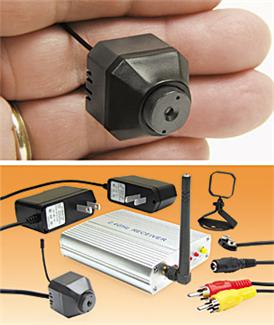Wireless Micro-Camera System with Sound, 2.4 Ghz