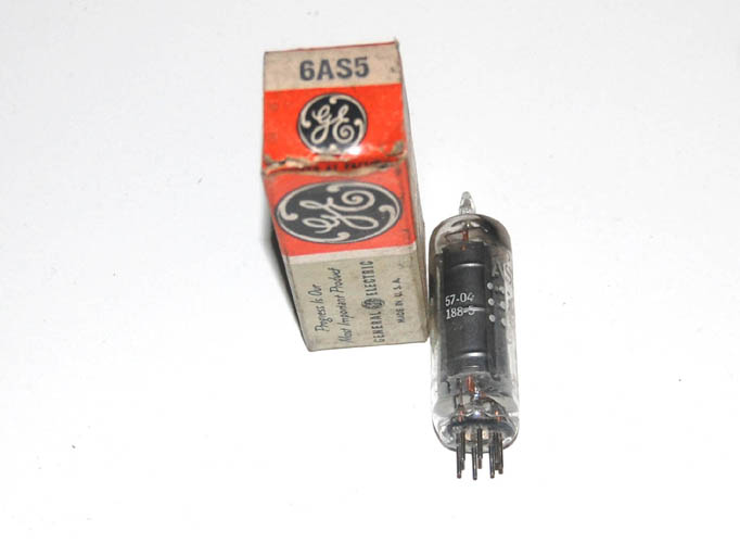 GE 6AS5 Electron Tube - 1950's