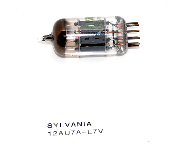 Vintage Sylvania 12AU7A/L7V  Electron Radio Tube - 1950's