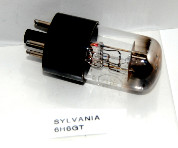 Vintage Sylvania  6H6GT Electron Radio Tube - 1950's