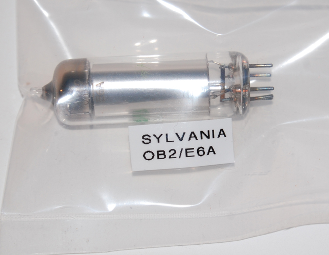 Vintage Sylvania 0B2/E6A Electron Tube - 1950's