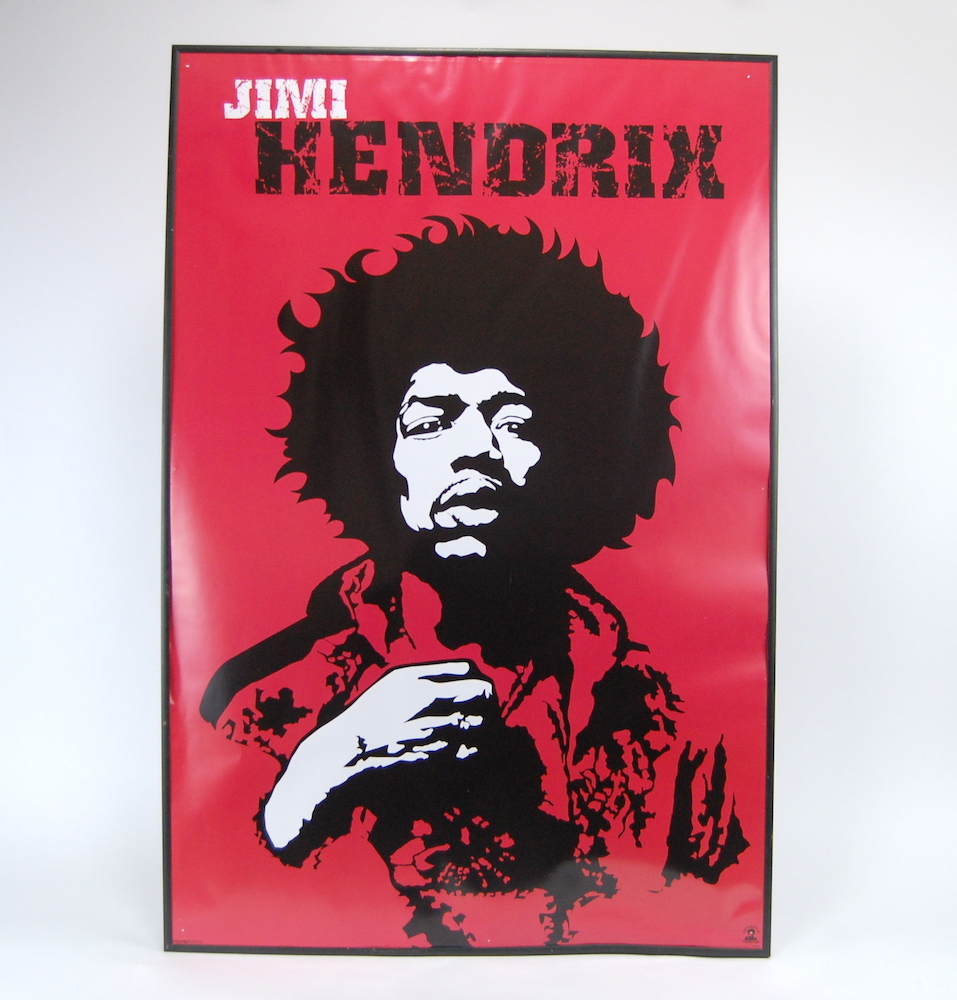 Jimi Hendrix 1970's memorabilia 24" x 36" Vintage Poster