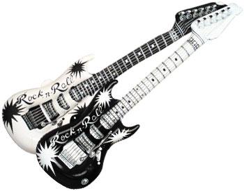 42in Black and White Guitar Inflatable