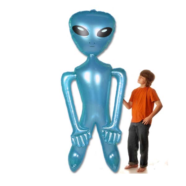 Super Giant 72 in Blue Alien Inflate - 6 foot