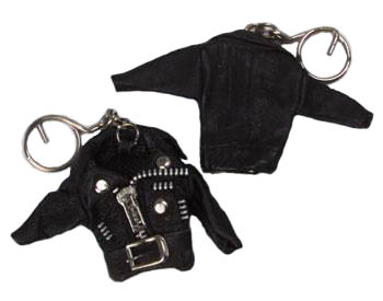Leather Jacket Keychain
