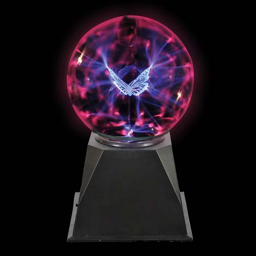 8" Butterfly Plasma Lamp With 5" Sphere