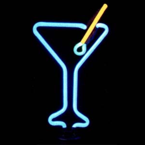 Neon Martini Glass Sign Lamp