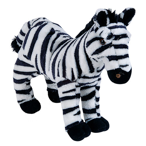 Standing Zebra Plush Animal (Wildlife Series) [8in]