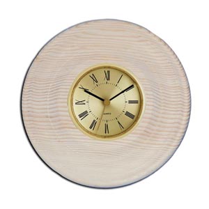 Antique bead wood finish clock w/ 2 inch dial
