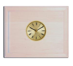 Antique Horizontal Bead Wood Finish clock w/ 2 inch dial