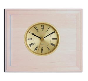 Antique Horizontal Bead Wood Finish clock w/ 3 inch dial