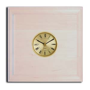 Antique Square Bead Wood Finish clock w/ 2 inch dial