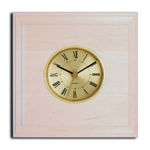 Antique Square Bead Wood Finish clock w/ 3 inch dial