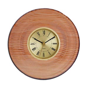 Blonde bead wood finish clock w/ 2 inch dial