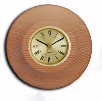 Blonde cove wood finish clock w/ 2 inch dial