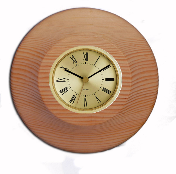 Blonde cove wood finish clock w/ 3 inch dial