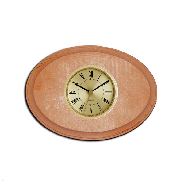 Blonde Oval Bead Wood Finish clock w/ 2 inch dial