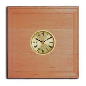 Blonde Square Bead Wood Finish clock w/ 2 inch dial