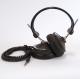 shopbestlove: Vintage Sound Design Stereo Headphones Brown Model 335 Working Condition