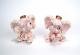 shopbestlove: 3.5" Vintage Pink Elephant Figurines Art-Ware Japan Set